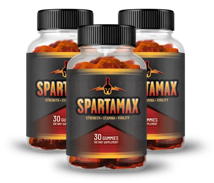 Spartamax strength stamina virility gummies dietary supplement 3 bottle bundle with orange gummy bears